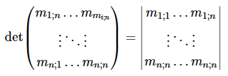 determinant format