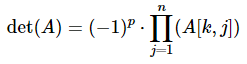 gauss elimination determinant